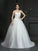 Ball Gown Sweetheart Beading Sleeveless Long Net Wedding Dresses HEP0006566