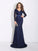 Sheath/Column V-neck Long Sleeves Long Lace Dresses HEP0009127