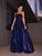 A-Line/Princess Sequins Spaghetti Straps Ruffles Sleeveless Floor-Length Dresses HEP0001637