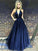 A-Line/Princess Sleeveless V-neck Floor-Length Ruffles Tulle Dresses HEP0002595