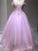 Ball Gown Sleeveless Spaghetti Straps Tulle Crystal Floor-Length Dresses HEP0002320