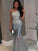 Trumpet/Mermaid Jewel Sleeveless Floor-Length Sequin Tulle Dresses HEP0002068