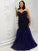 Trumpet/Mermaid Sweetheart Sleeveless Sequin Floor-Length Tulle Plus Size Dresses HEP0002440