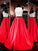 A-Line/Princess Spaghetti Straps Sleeveless Satin Floor-Length Lace Two Piece Dresses HEP0001947