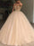 Ball Gown V-neck Tulle Sleeveless Beading Floor-Length Dresses HEP0002623