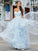 A-Line/Princess Tulle Applique Sweetheart Sleeveless Floor-Length Dresses HEP0001558