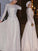 A-Line/Princess Long Sleeves Scoop Floor-Length Crystal Chiffon Muslim Dresses HEP0002617