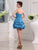 A-Line/Princess Beading Sleeveless Strapless Short Taffeta Cocktail Dresses HEP0008956