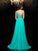 A-Line/Princess One-Shoulder Beading Sleeveless Long Chiffon Dresses HEP0003466