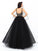 Ball Gown Straps Applique Sleeveless Long Net Quinceanera Dresses HEP0002196