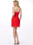 Sheath/Column Sweetheart Sleeveless Ruffles Short Chiffon Homecoming Dresses HEP0008767