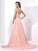 A-Line/Princess Sweetheart Sleeveless Long Beading Chiffon Dresses HEP0002423