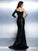 Trumpet/Mermaid One-Shoulder Paillette Long Sleeves Long Lace Dresses HEP0009124