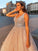 Ball Gown Tulle V-neck Beading Sleeveless Floor-Length Dresses HEP0001395