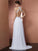 A-Line/Princess Bateau Sleeveless Beading Long Chiffon Dresses HEP0002752