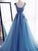Ball Gown Sleeveless Jewel Sweep/Brush Train Applique Tulle Dresses HEP0001793