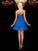 A-Line/Princess Strapless Beading Sleeveless Short Net Dresses HEP0008661