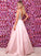 A-Line/Princess Satin Beading Spaghetti Straps Sleeveless Floor-Length Dresses HEP0002764