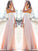 A-Line/Princess Jewel Sleeveless Floor-Length Lace Chiffon Dresses HEP0002382