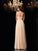 A-Line/Princess Sweetheart Hand-Made Flower Sleeveless Long Chiffon Dresses HEP0003564