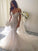 Trumpet/Mermaid Chapel Train Off-the-Shoulder Tulle Sleeveless Wedding Dresses HEP0006019