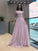 A-Line/Princess Chiffon Beading Straps Sleeveless Floor-Length Dresses HEP0001638