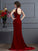 A-Line/Princess High Neck Sleeveless Beading Long Dresses HEP0002313