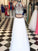 A-Line/Princess Halter Sleeveless Floor-Length Beading Net Two Piece Dresses HEP0001965