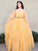 A-Line/Princess Tulle Beading Off-the-Shoulder Long Sleeves Floor-Length Dresses HEP0001698