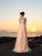 A-Line/Princess Bateau Lace Sleeveless Long Chiffon Dresses HEP0002648