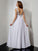 A-Line/Princess V-neck Rhinestone Sleeveless Long Chiffon Dresses HEP0002462