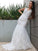 Trumpet/Mermaid Tulle Lace V-neck Sleeveless Sweep/Brush Train Wedding Dresses HEP0006142
