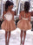 A-Line/Princess Sleeveless Bateau Tulle Applique Short/Mini Dresses HEP0008813