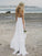A-Line/Princess V-neck Sleeveless Applique Floor-Length Chiffon Wedding Dresses HEP0006271