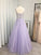 A-Line/Princess Tulle Beading V-neck Sleeveless Floor-Length Dresses HEP0001531