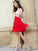 A-line/Princess One-Shoulder Beading Sleeveless Chiffon Short/Mini Dresses HEP0008824