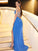 Sheath/Column Sleeveless Chiffon Ruched Straps Floor-Length Dresses HEP0001601
