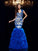 Trumpet/Mermaid Sweetheart Applique Sleeveless Long Net Dresses HEP0009138
