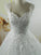 Ball Gown V-neck Sleeveless Sweetheart Floor-Length Applique Tulle Wedding Dresses HEP0005993