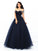 Ball Gown Off-the-Shoulder Beading Sleeveless Long Net Quinceanera Dresses HEP0002141