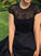 A-Line/Princess Jewel Sleeveless Floor-Length Beading Satin Dresses HEP0002629