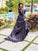 A-Line/Princess Satin Lace Bateau Long Sleeves Asymmetrical Plus Size Dresses HEP0001484