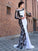 Trumpet/Mermaid Scoop Applique Long Sleeves Long Chiffon Dresses HEP0009099