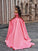 A-Line/Princess Satin Sleeveless Ruffles Off-the-Shoulder Court Train Dresses HEP0001402