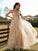 A-Line/Princess Ruched V-neck Sleeveless Floor-Length Dresses HEP0001572