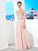A-Line/Princess Scoop Sleeveless Chiffon Crystal Floor-length Dresses HEP0002536