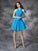 A-line/Princess V-neck Ruffles Sleeveless Short Silk like Satin Dresses HEP0009016