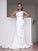 Sheath/Column Satin One-Shoulder Ruched Sleeveless Sweep/Brush Train Wedding Dresses HEP0006065