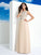 A-Line/Princess Scoop Beading Sleeveless Long Chiffon Dresses HEP0009148