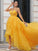 A-Line/Princess Tulle Ruffles V-neck Sleeveless Asymmetrical Dresses HEP0001550